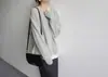 Falda Larga de Tiro Alto Color Gris Paloma con Abertura Hasta la Rodilla, Cintura de Moda y Elegante Pantalón para Ropa de Trabajo
