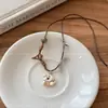 Collar Colgante de Pez Payaso Lindo Divertido para Mujer Cadena Larga de Lana de Verano Dopamina Accesorios de Diseño de Nicho