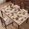 Mantel individual de mesa de comedor de lujo ligero estilo americano vintage de alta gama, impermeable, a prueba de aceite, resistente al calor, lavable, mantel atmosférico, protector de mesa de café