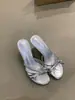 Sandalias elegantes Chuyuji de estilo francés para mujer, con lazo, puntera abierta y tiras cruzadas, zapatos de verano para exteriores de tacón alto fino
