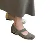 Zapatos Mary Jane de ballet estilo coreano con lunares y puntera cuadrada para mujer, que aumentan la altura, nueva colección de otoño 2026, versátiles para combinar con vestidos