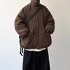 Chaqueta de Algodón Retro Japonesa de Invierno con Cuello Alto Melard para Hombres y Mujeres, Nueva Marca de Moda Holgada Gruesa Cálida Abrigo de Algodón