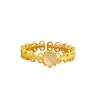 Estilo Dulce y Fresco, Versátil y Único, Anillo Apilable para el Dedo Índice, Anillo Abierto de Esmalte Azul Marino de Nicho con un Toque de Lujo para Mujer
