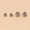Plata de ley 925 plata tailandesa pulsera de mano accesorios DIY al por mayor cuentas de loto de doble cara cuentas de cristal accesorios de juego