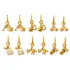 Brincos Pingente Urso Dinossauro Nova Moda Europeia e Americana High-End DIY Aço Inoxidável Banhado a Ouro 18K Brincos Criativos para Mulheres