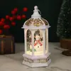 Explosiones Transfronterizas Navidad Hexágono Interior Inyección de Agua Portátil Nieve Luz Luminosa Regalos Adornos de Navidad