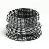 Cachecol Tricotado Estilo Coreano Cachecol Xadrez Elegante Versátil Decorativo Proteção para Pescoço de Gola Alta Conjunto para Pescoço Cachecol Infantil Pai-Filho
