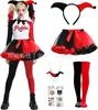 Carnaval de Halloween Infantil Esquadrão Suicida Harley Quinn Harley Quinn Cosplay Fantasia de Cosplay