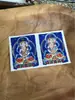 Thangka Pintado à Mão por Artistas de Xizang no Nepal, Oito Protetores do Zodíaco, Buda Vairocana, Núcleo de Cartão 4x5