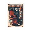 2024 novo pôster de barbearia retrô pintura de lata barbearia fundo de parede sem moldura pintura decorativa pendurada