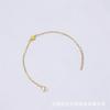 Jinyiyuan clip de cruz gota de cuenta esmalte acero inoxidable 18K chapado en oro pulsera ojo redondo amuleto de la suerte moda todo-partido