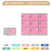 Gabinete de Mochilas para Estudiantes de Plástico ABS Gabinete de Mochilas de Clase para Salón de Clases de Jardín de Infancia Puerta Única con Cerradura Gabinete de Almacenamiento Escolar