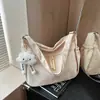 Bolso Transversal Cross-border Ins para Mujer 2024 Nuevo Bolso Tote de Moda Estudiantes Universitarios Clase Gran Capacidad Bolso de Hombro