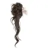 Peluca Larga con Pinza de Garra, Flequillo Largo Despeinado, Peinado de Moño, Cola de Caballo, Estilo Vintage, Elegante y Perezosa, Peluca Flor de Capullo Esponjosa, Pieza de Cabello