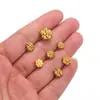 Cuentas Perforadas de Acero Inoxidable Separadores de Flor de Lavanda Colgante Dorado Collar Joyería DIY