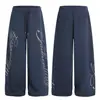Marca 2026 Estilo Urbano de Moda Decoración de Pedrería con Letras Color Sólido Pantalones Casuales Rectos Suministro al por Mayor 52