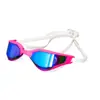 Gafas de Natación para Adultos al por Mayor del Fabricante, Gafas de Natación Profesionales de Competición, Gafas de Natación Iridescentes con Recubrimiento Eléctrico Ajustables de Silicona, Impermeables y Antivaho