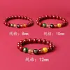 Pulsera de Arena Dorada Púrpura Cinabrio Dios de la Riqueza de Cinco Vías Transmisión en Vivo Más Vendido Cinabrio Pulsera para Hombres y Mujeres Pixiu Dios de la Riqueza de Cinco Vías