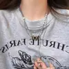 "Memory Film" Collar de Cámara de Fotos Retro Marrón para Mujer, Diseño Otoño e Invierno, Cadena de Suéter con Piedra Ojo de Tigre