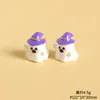 Fantasma de Halloween de Dibujos Animados Lindo Colgante de Llave Hecho a Mano Accesorios de Resina Adornos de Escritorio de Coche Decoración Festiva