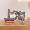 Imán para Refrigerador de la Ciudad de Shanghái Regalos Culturales Creativos Artesanías Magnéticas En Stock Souvenirs Turísticos Pintados a Mano Originales