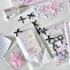 Rosa Negro Blanco Moño Pequeño ins Viento Material de Embalaje para Tarjetas de Salida Pequeño Kaka Decoraciones de Embalaje Accesorios Pequeños