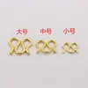 Latón bañado en oro de 18K color que no se desvanece conector de extremo de collar de pulsera con cierre W accesorios para joyería hechos a mano para bricolaje al por mayor