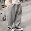 Pantalones deportivos para niños de primavera 2024, estilo coreano, informales, con letras bordadas, para niños