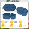 Lonchera de silicona para trabajadores de oficina, juego de loncheras para calentar específicamente en microondas, caja de conservación dividida, lonchera de grado alimenticio