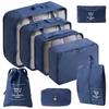 Bolsa de almacenamiento de viaje transfronterizo traje de almacenamiento de viaje de 8 piezas traje de 9 piezas bolsa de almacenamiento para clasificación de ropa al por mayor