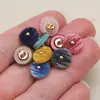 Botones de Resina de Terciopelo para Trajes Tang y Hanfu, Botones Metálicos para Suéteres y Abrigos, Botones Decorativos Redondos Cosidos a Mano, Disponibles en 20 Colores