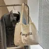 Bolsa de Lona Estilo Coreano Verano 2025 Nuevo Estilo Estilo Japonés Estilo Bolso de Mano de Moda de Gran Capacidad Cordón Bolsa de Tote para Viaje
