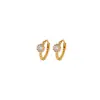 Pendientes de Aro Redondos de Plata de Ley S925 Yuebao Jewelry, Sencillos y Lujosos, Versátiles, Populares en Línea, Pendientes de Plata en Forma de Círculo con un Toque de Alta Gama