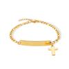 Moda japonesa y coreana elegante popular exquisita brillante pulsera de cruz diseño simple de mujer pulsera de acero inoxidable