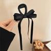 Clip de Lazo de Cinta Negra Escarchada Clip Blanco para Cola de Caballo Clip de Tiburón para Cabello Accesorios para el Cabello de Moda Venta al por Mayor