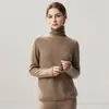 Nueva colección de otoño e invierno: Prenda base de punto de cachemira moderna y suave, color liso, adecuada para el trabajo y el uso diario, diseño simple con cuello con volantes