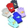 Guantes de punto cálidos de invierno para niños de 5 a 11 años con bonito estampado de dinosaurio, guantes deportivos para exteriores
