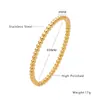 Pulsera de Acero de Titanio para Mujer, Gama Alta, No se Desvanece, Pulsera Redonda de Cuentas Estilo Chino Moderna y Personalizada, Joyería de Pulsera Simple de Acero Inoxidable