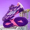 Nuevos zapatos de fútbol infantiles transfronterizos con correas de velcro para entrenamiento y competición de estudiantes de primaria, zapatos con tacos TF para niños y niñas