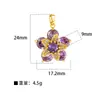 Accesorios para joyería diy directos de fábrica colgante H chapado en cobre colgante simple de piedra ojo de gato colgante de cisne microincrustado sin cadena
