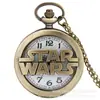 Nuevo Reloj de Bolsillo Vintage Grande Esqueleto Cuarzo Tapa Abatible Colgante de Collar, en Stock para Envío Inmediato
