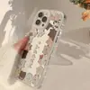Estuche de Crema con Espejo de Mascota Linda de Círculo Completo Adecuado para Apple 17Pro, Estuche Protector Girly Suave y Adorable para iPhone16/12