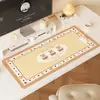 Alfombrilla de ratón estilo crema para niñas, alto valor estético, alfombrilla extragrande antideslizante para escritorio de teclado de computadora, alfombrilla de escritorio estilo Ins para oficina