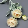 Decoración de Boda Transfronteriza Flor de Loto Artificial Afelpada de 3 Cabezas Material Decoración de Flores para Techo de Boda Flores Artificiales para Fondo de Escenario