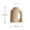 Vaso Cerâmico Preto e Branco Minimalista Nórdico Criativo Arranjo de Flores Ornamento Decoração de Casa Mobiliário Suave Mo Chun