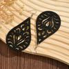 Pendientes de Madera de Venta Caliente Transfronteriza en Amazon Moda Europea y Americana Pendientes de Madera Huecos Geométricos Exagerados Suministro Directo de Fábrica