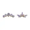 Aretes Colección Oro Morado Claro Aleación de Titanio Astmf-136 Titanio G23 Rosca Interna Zirconia Labret Accesorios para Piercing