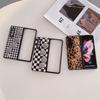 Para Samsung Z Fold4 funda de teléfono móvil con pantalla plegable estampado de pájaro de mil y leopardo correa de muñeca zfold3 apertura izquierda y derecha cubierta protectora