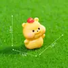 Paisagem em Miniatura Figura de Urso Amarelo Fofa Acessórios de Decoração DIY Painel do Carro Pequenos Enfeites
