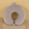 Almohada de Espuma Viscoelástica de Color Sólido en Forma de U, Almohada Redonda de Viaje para el Cuello, Almohada de Espuma Viscoelástica en Forma de U al por Mayor con Impresión de Logo